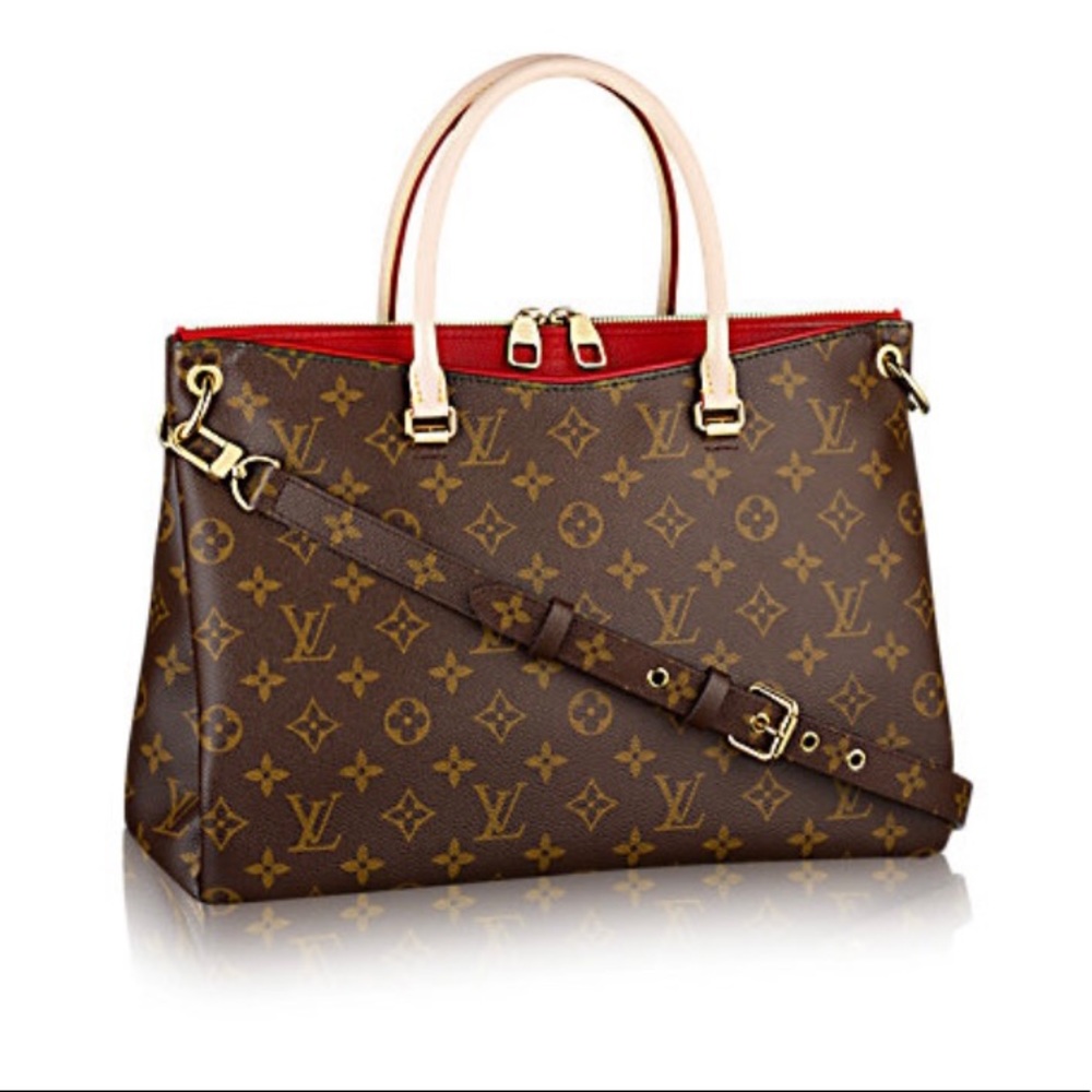 Louis Vuitton Monogram Pallas MM Bag Cerise